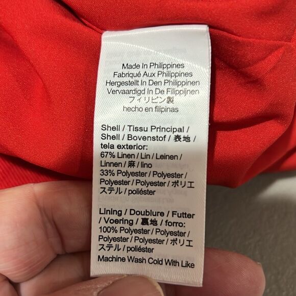 J. Crew High-neck sheath dress in stretch linen blend Red NWT 4P - Picture 11 of 12